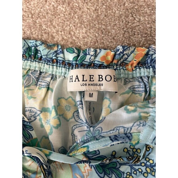 Hale Bob Off The Shoulder Top Blouse Size Medium Silk Blend - Picture 6 of 8